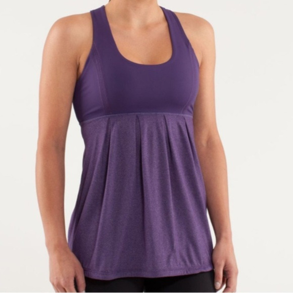 LULULEMON Power Dance Tank Heathered Concord Grape‎ Size 6